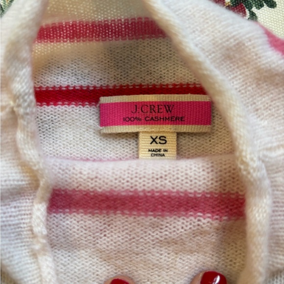 J.Crew Women’s Candy striped cashmere roll collar sweater - Picture 3 of 3
